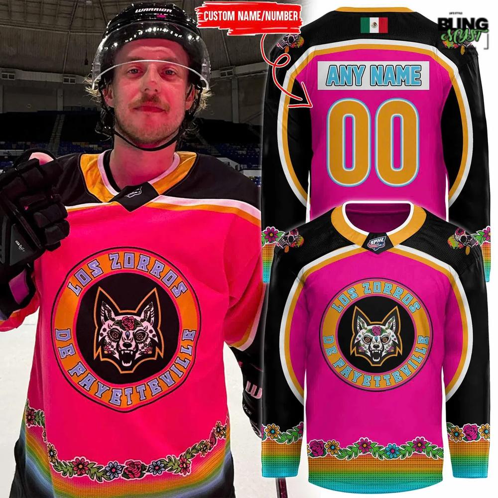 Los Zorros De Fayetteville Dia de los Muertos 2025 Hockey Jersey Los Zorros De Fayetteville Dia de los Muertos 2025 Hockey Jersey
