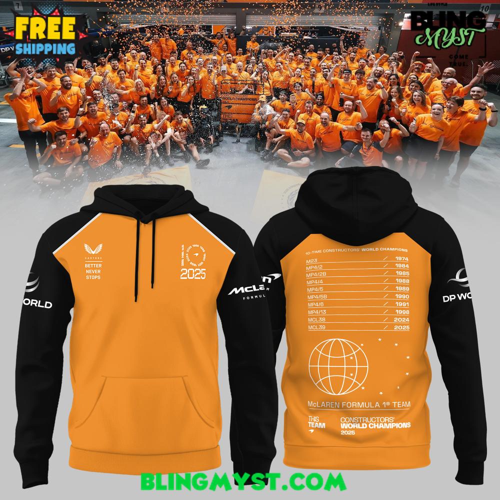 McLaren Formula Constructors 2025 World Champions Hoodie McLaren Formula Constructors 2025 World Champions Hoodie