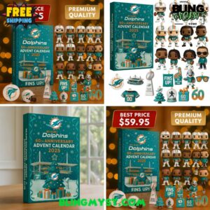Miami Dolphins 59TH ANNIVERSARY Christmas Limited Edition Advent Calendar 2025