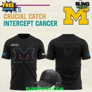 Michigan Wolverines Crucial Catch Intercept Cancer 2025 T-Shirt