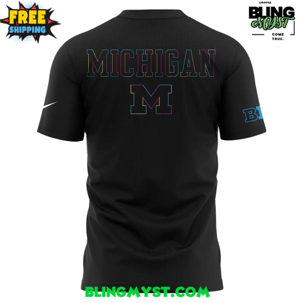 Michigan Wolverines Crucial Catch Intercept Cancer 2025 T-Shirt Michigan Wolverines Crucial Catch Intercept Cancer 2025 T-Shirt