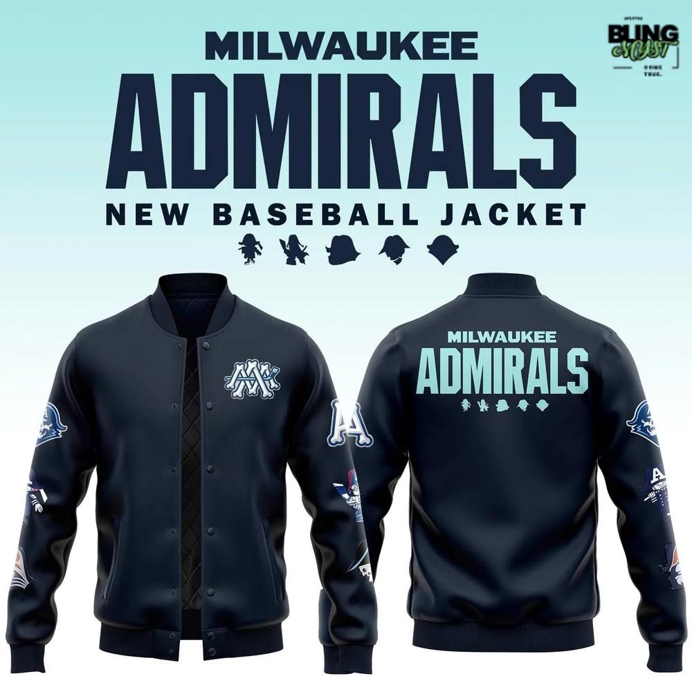 Milwaukee Admirals 2025 Season Baseball Jacket Milwaukee Admirals 2025 Season Baseball Jacket
