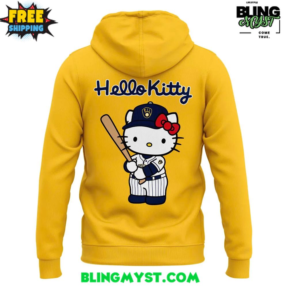 Milwaukee Brewers x Hello Kitty 2025 Special Hoodie Milwaukee Brewers x Hello Kitty 2025 Special Hoodie