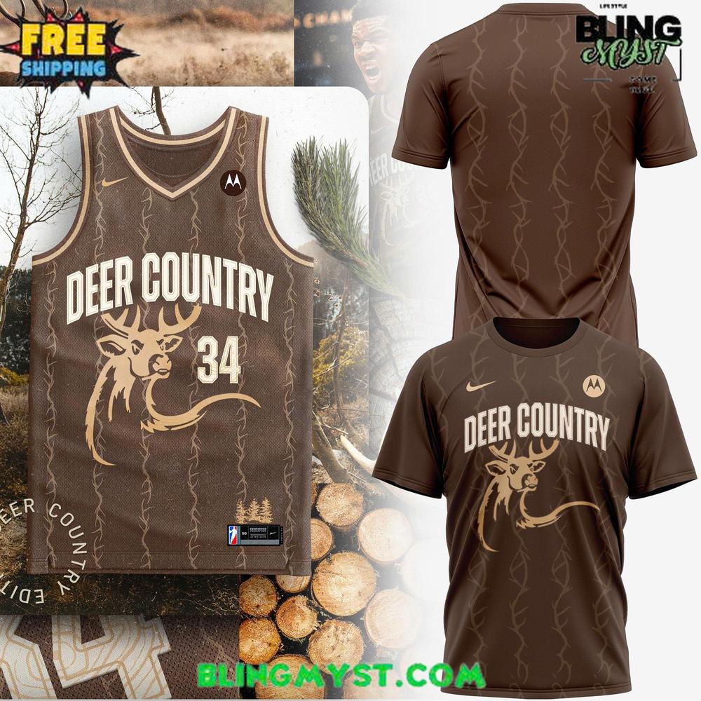 Milwaukee Bucks 2025 Fear the Deer T-Shirt Milwaukee Bucks 2025 Fear the Deer T-Shirt