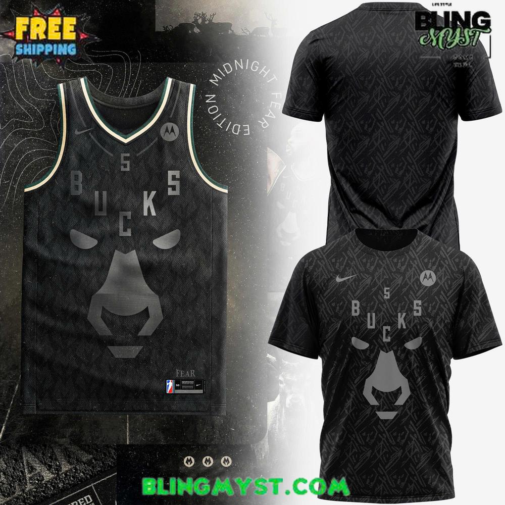Milwaukee Bucks 2025 Fear the Deer T-Shirt Milwaukee Bucks 2025 Fear the Deer T-Shirt