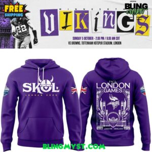 Minnesota Vikings 2025 NFL SKOL London Hoodie