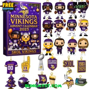 Minnesota Vikings 65TH ANNIVERSARY Christmas Limited Edition Advent Calendar 2025