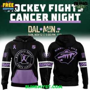 Minnesota Wild 2025 NHL Hockey Fight Cancer Hoodie