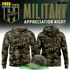 Minnesota Wild 2025 Salute To Service Camo Hoodie