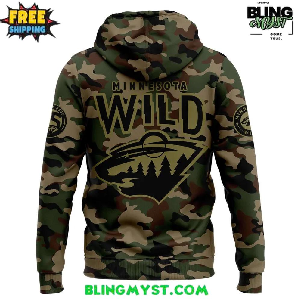 Minnesota Wild 2025 Salute To Service Camo Hoodie Minnesota Wild 2025 Salute To Service Camo Hoodie