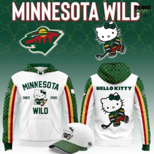Minnesota Wild Collab Hello Kitty Special Edition Hoodie