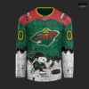 Minnesota Wild Peanuts Christmas 2025 Hockey Jersey 2