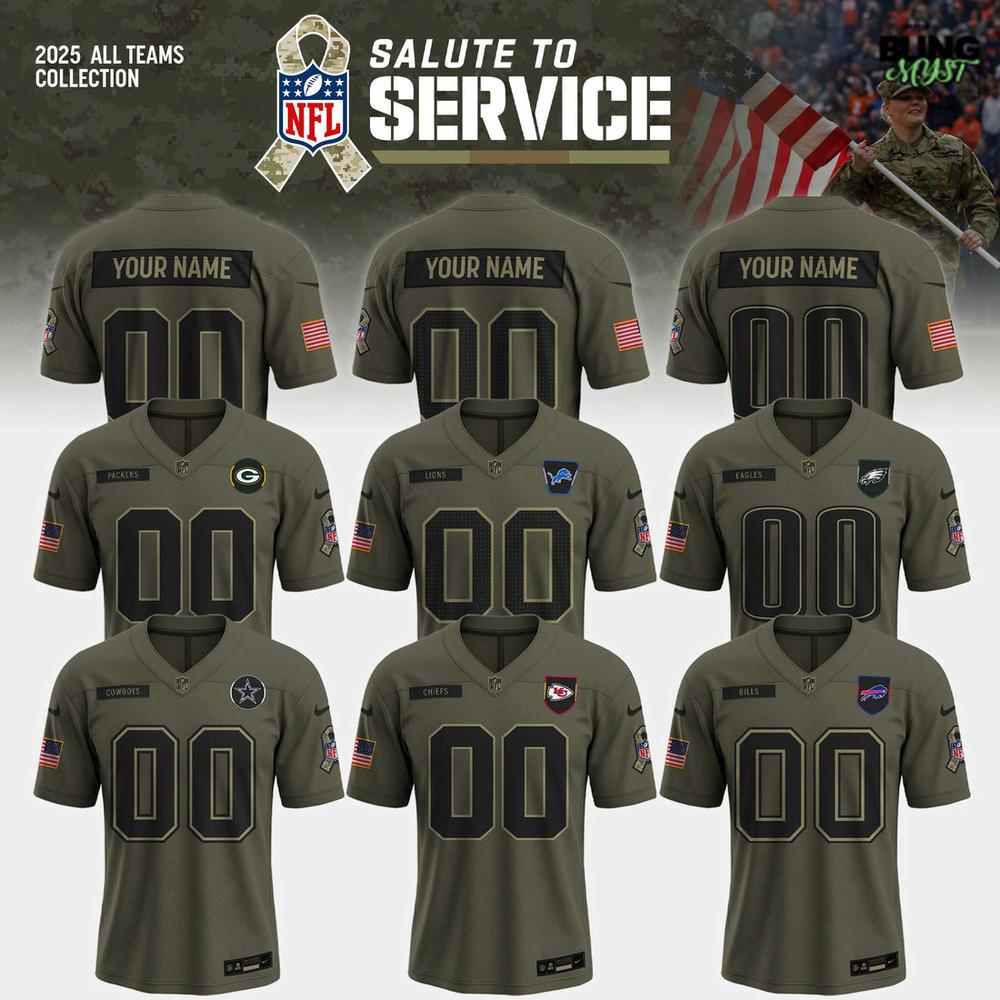 NFL Teams 2025 Salute to Service Limited Football Jersey NFL Teams 2025 Salute to Service Limited Football Jersey