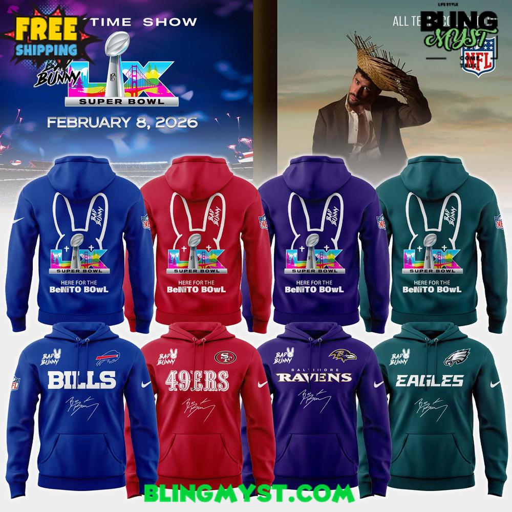 NFL x Bad Bunny 2026 Super Bowl LX Hoodie – All Teams NFL x Bad Bunny 2026 Super Bowl LX Hoodie – All Teams