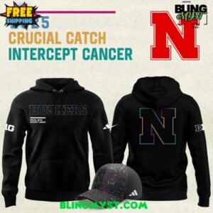 Nebraska Cornhuskers Crucial Catch Intercept Cancer 2025 Hoodie