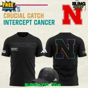 Nebraska Cornhuskers Crucial Catch Intercept Cancer 2025 T-Shirt