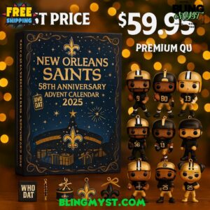 New Orleans Saints 59TH ANNIVERSARY Christmas Limited Edition Advent Calendar 2025