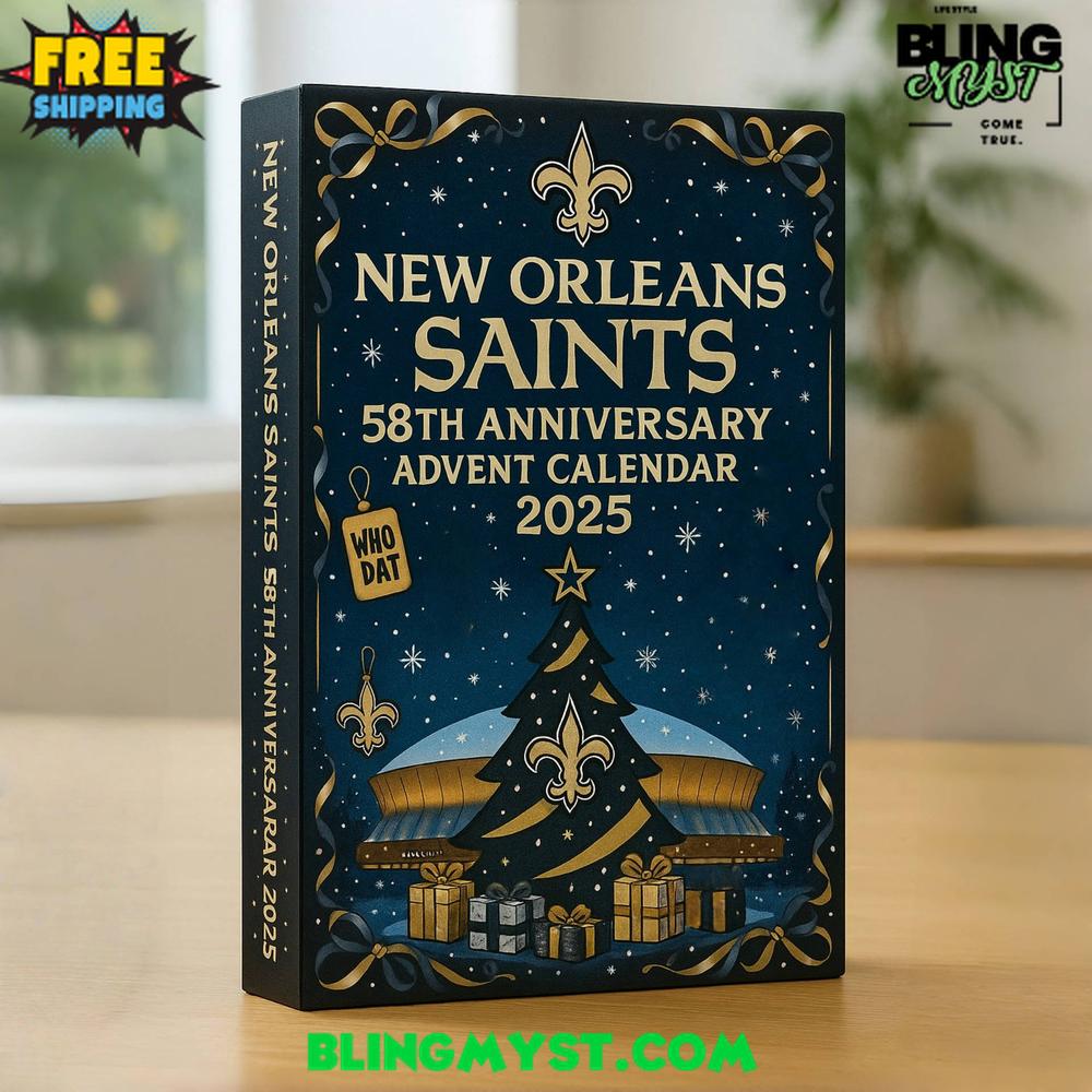 New Orleans Saints 59TH ANNIVERSARY Christmas Limited Edition Advent Calendar 2025 New Orleans Saints 59TH ANNIVERSARY Christmas Limited Edition Advent Calendar 2025