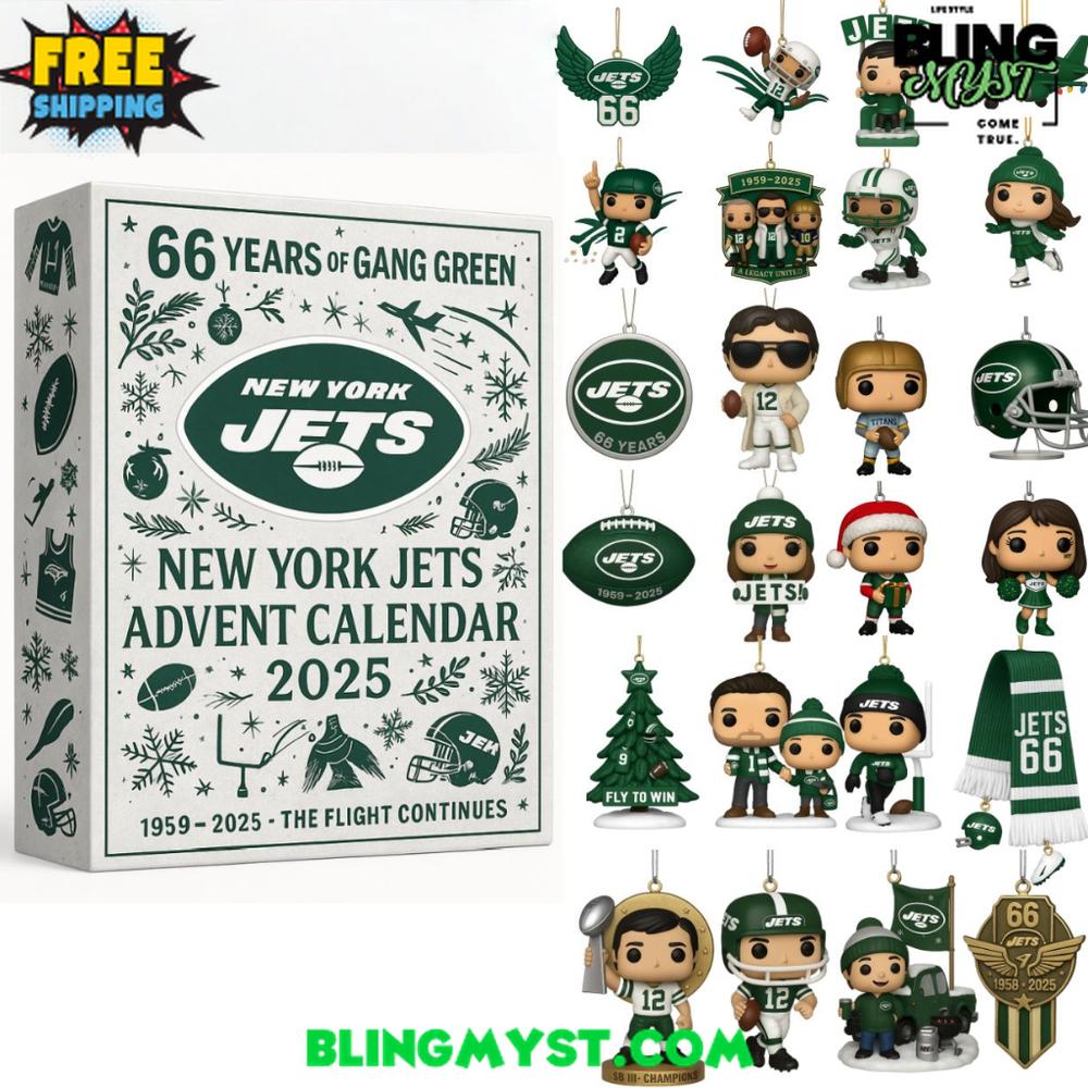New York Jets 65TH ANNIVERSARY Christmas Limited Edition Advent Calendar 2025 New York Jets 65TH ANNIVERSARY Christmas Limited Edition Advent Calendar 2025