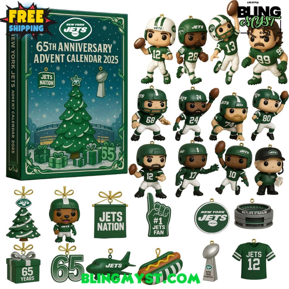 New York Jets 65TH ANNIVERSARY Christmas Limited Edition Advent Calendar 2025 New York Jets 65TH ANNIVERSARY Christmas Limited Edition Advent Calendar 2025