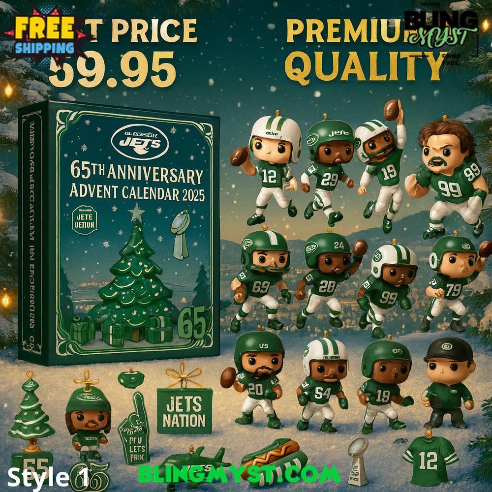 New York Jets 65TH ANNIVERSARY Christmas Limited Edition Advent Calendar 2025 New York Jets 65TH ANNIVERSARY Christmas Limited Edition Advent Calendar 2025