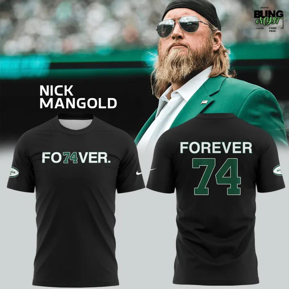 New York Jets Legend Nick Mangold Forever Remembered T-Shirt New York Jets Legend Nick Mangold Forever Remembered T-Shirt