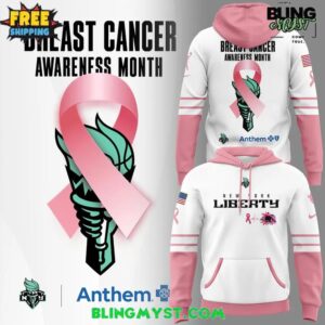 New York Liberty for Breast Cancer Awareness Month Special Hoodie