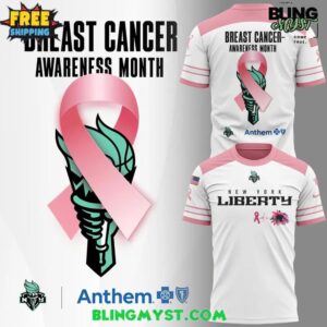 New York Liberty for Breast Cancer Awareness Month Special T-Shirt