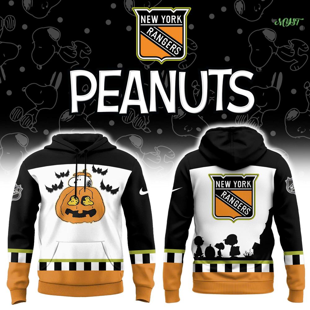 New York Rangers Peanuts Great Pumpkin Hoodie New York Rangers Peanuts Great Pumpkin Hoodie