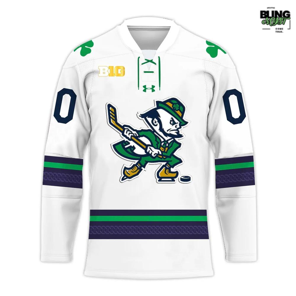 Notre Dame Fighting Irish Leprechaun Edition Hockey Jersey Notre Dame Fighting Irish Leprechaun Edition Hockey Jersey