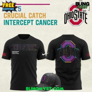 Ohio State Buckeyes Crucial Catch Intercept Cancer 2025 T-Shirt