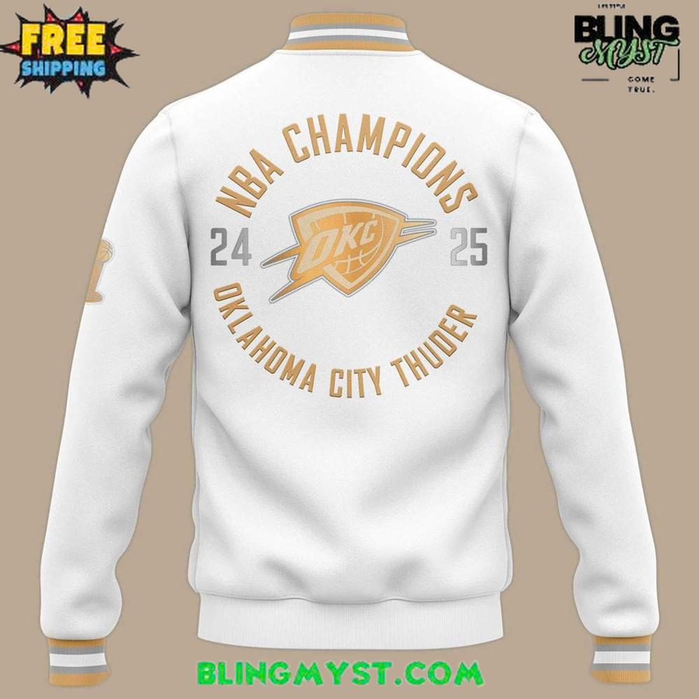 Oklahoma City Thunder 2025 Ring Ceremony Limited Edition Bomber Jacket Oklahoma City Thunder 2025 Ring Ceremony Limited Edition Bomber Jacket