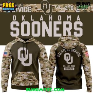 Oklahoma Sooners Salute To Service 2025 Hoodie