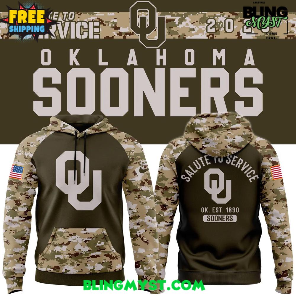 Oklahoma Sooners Salute To Service 2025 Hoodie Oklahoma Sooners Salute To Service 2025 Hoodie
