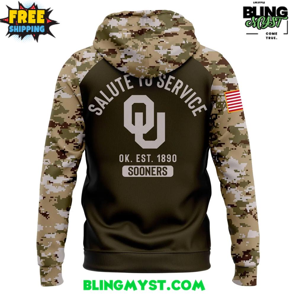 Oklahoma Sooners Salute To Service 2025 Hoodie Oklahoma Sooners Salute To Service 2025 Hoodie
