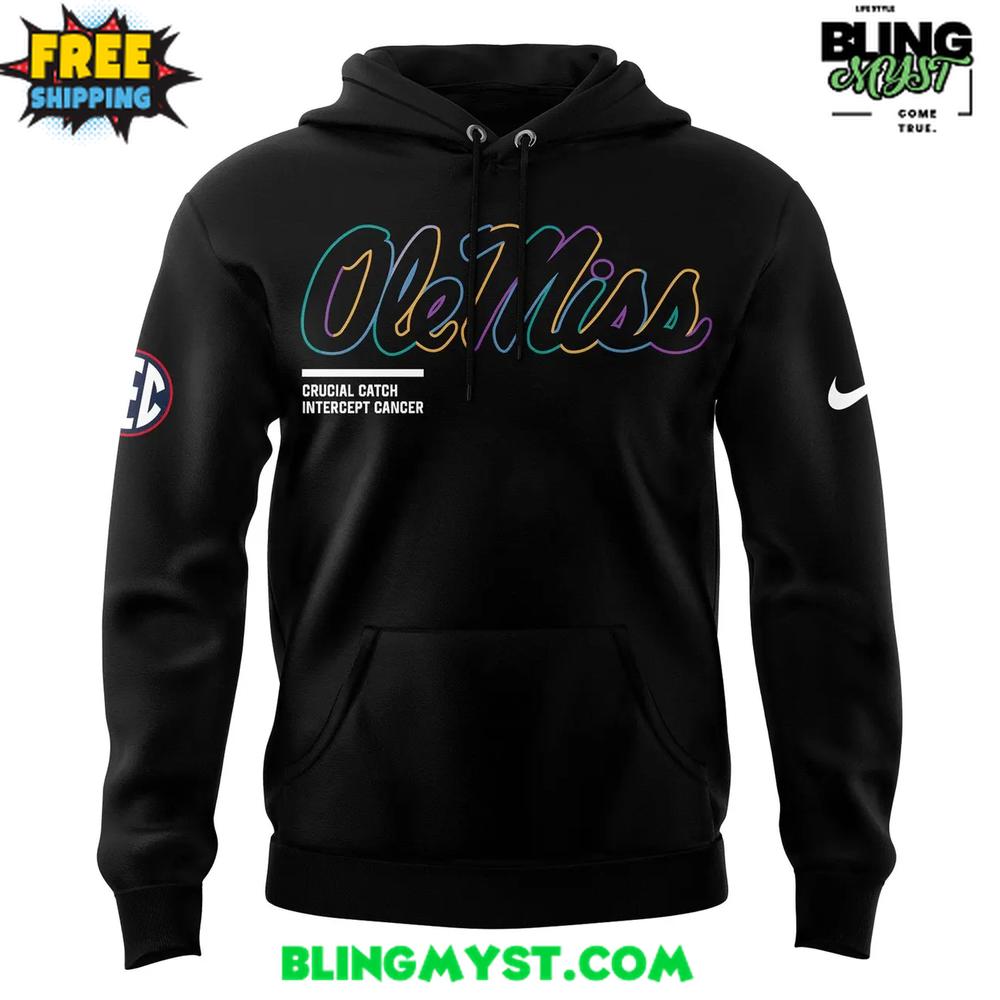 Ole Miss Crucial Catch Intercept Cancer 2025 Hoodie Ole Miss Crucial Catch Intercept Cancer 2025 Hoodie