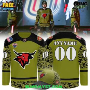 Omaha Mavericks 2025 Military Appreciation Night Camo Hockey Jersey