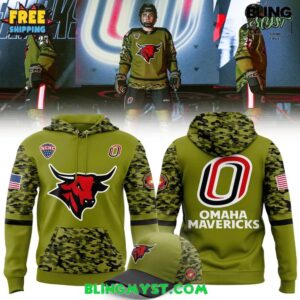 Omaha Mavericks 2025 Military Appreciation Night Camo Hoodie
