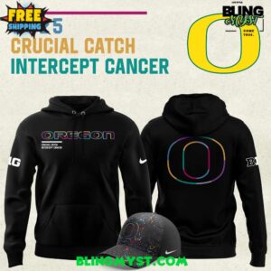 Oregon Ducks Crucial Catch Intercept Cancer 2025 Hoodie