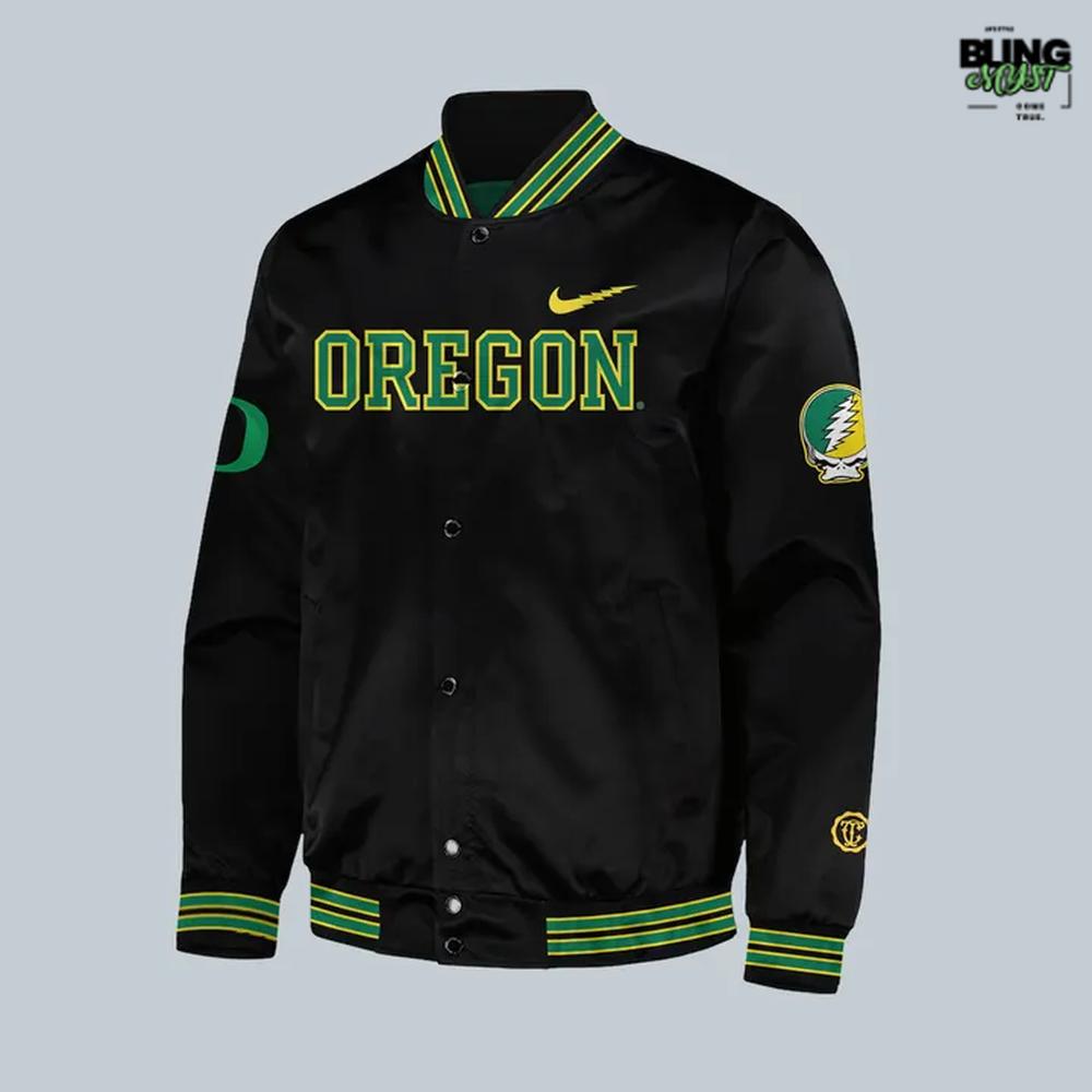 Oregon Ducks x Grateful Ducks Limited Edition Varsity Jacket Oregon Ducks x Grateful Ducks Limited Edition Varsity Jacket