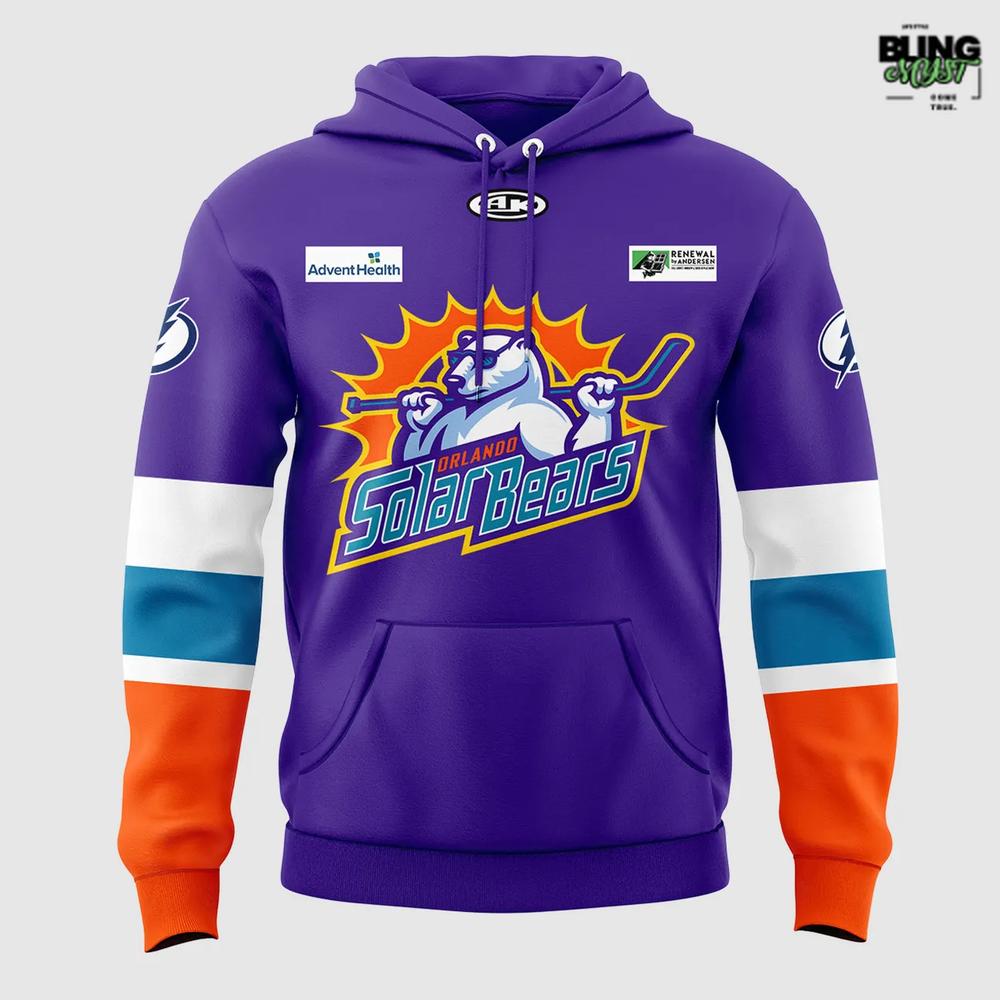 Orlando Solar Bears 2025-26 Purple Hoodie Orlando Solar Bears 2025-26 Purple Hoodie