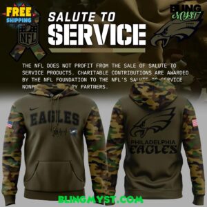 Philadelphia Eagles Salute to Service 2025 NFL Hoodie