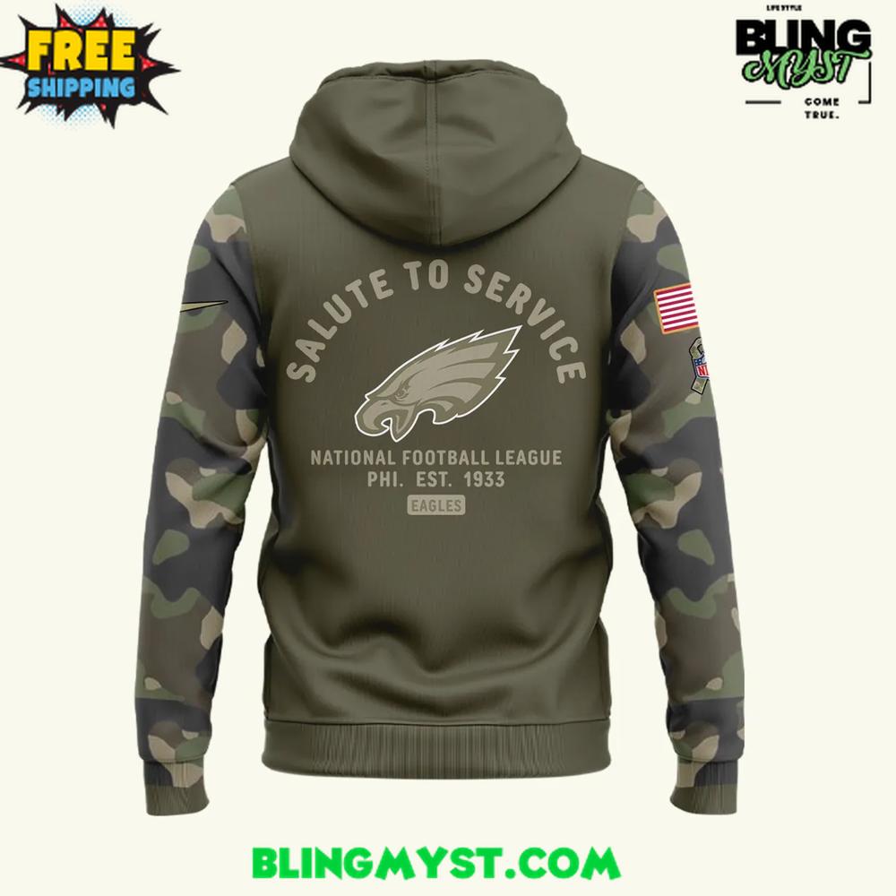 Philadelphia Eagles Salute to Service 2025 NFL Hoodie Philadelphia Eagles Salute to Service 2025 NFL Hoodie