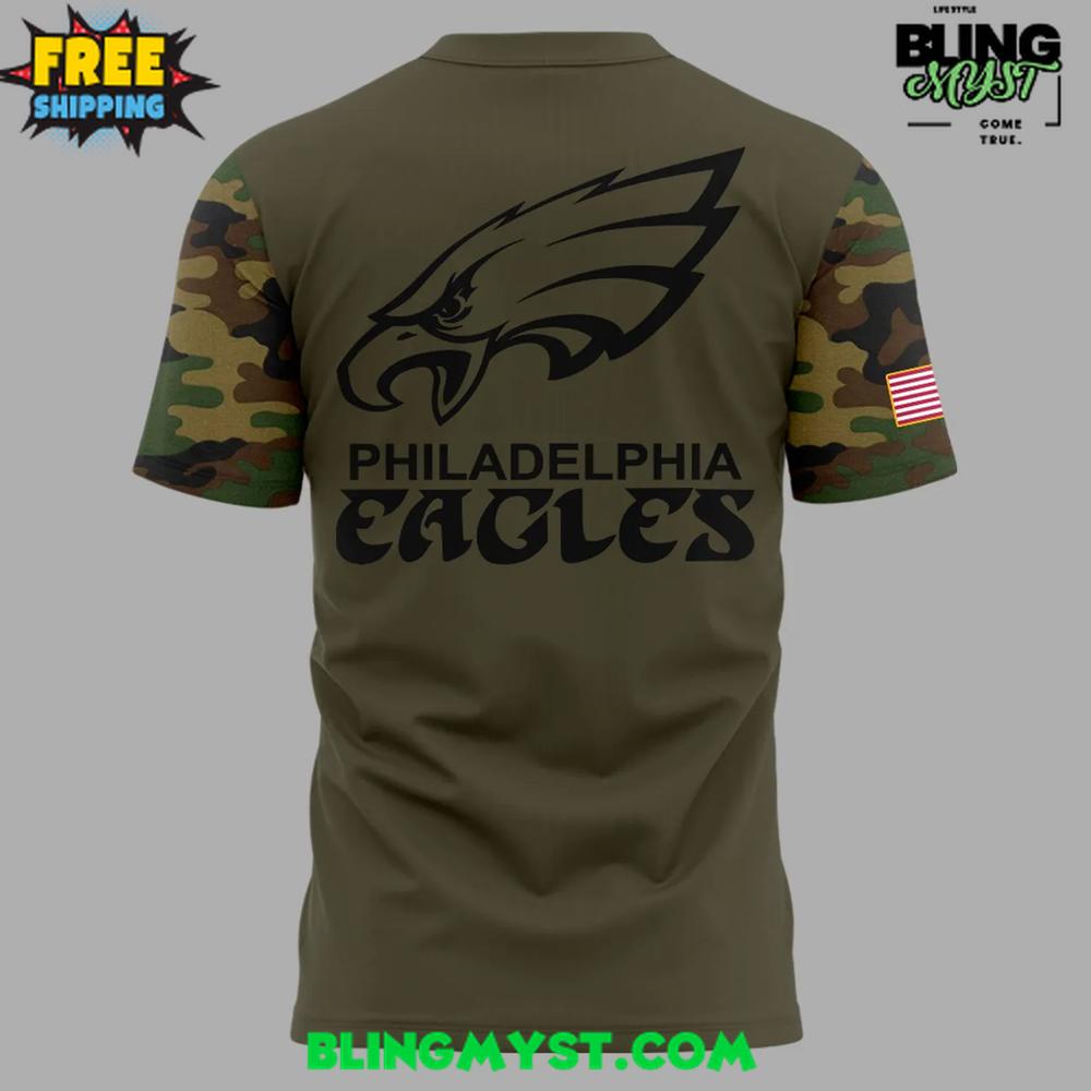 Philadelphia Eagles Salute to Service 2025 NFL T-Shirt Philadelphia Eagles Salute to Service 2025 NFL T-Shirt