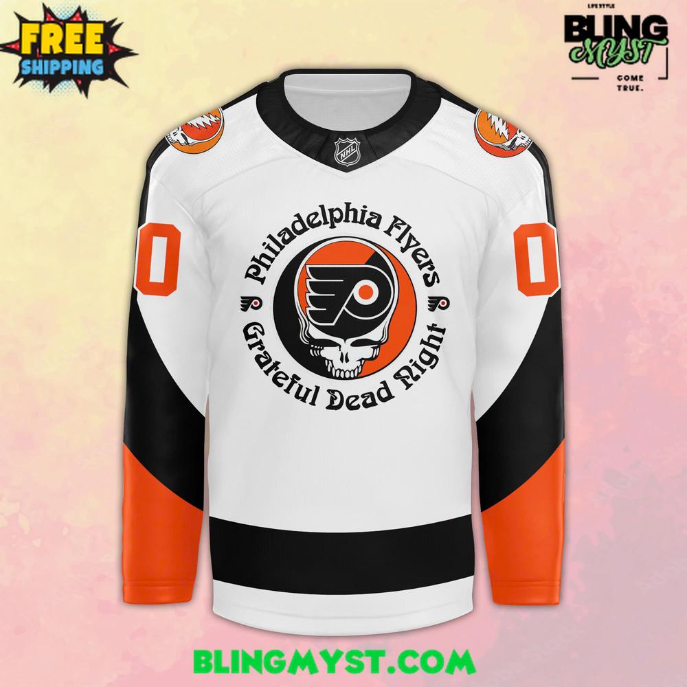 Philadelphia Flyers x Grateful Dead Night Special Edition Hockey Jersey Philadelphia Flyers x Grateful Dead Night Special Edition Hockey Jersey