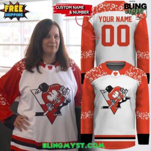 Pittsburgh Penguins Polish Heritage Night Orange Hockey Jersey