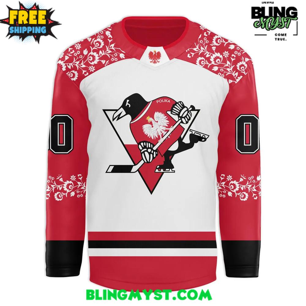 Pittsburgh Penguins x Polish Heritage 2025 Hockey Jersey Pittsburgh Penguins x Polish Heritage 2025 Hockey Jersey