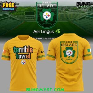 Pittsburgh Steelers Ireland 2025 Dublin Game T-Shirt