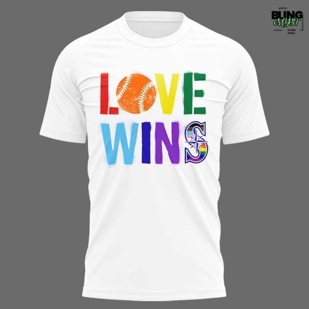 Seattle Mariners Love Wins Special Edition T-Shirt Seattle Mariners Love Wins Special Edition T-Shirt