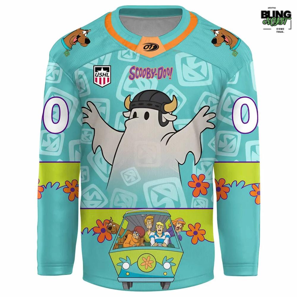 Sioux Falls Stampede Scooby-Doo Special Edition Hockey Jersey Sioux Falls Stampede Scooby-Doo Special Edition Hockey Jersey